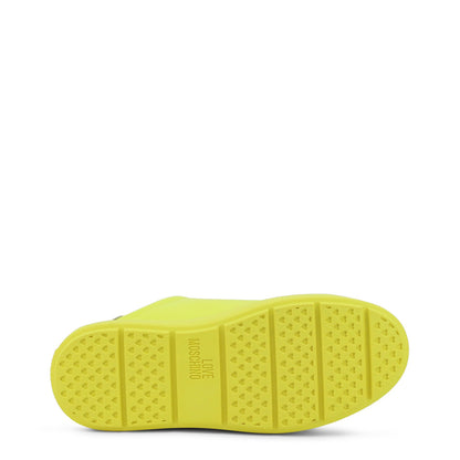 Love Moschino Neon Calfskin Bold Love Florescent Yellow Women's Shoes JA15304G1GID0400