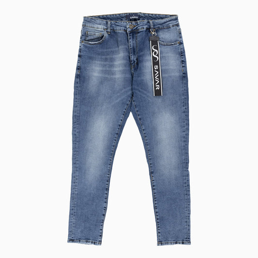 Men's Basic Medium Stonewash Slim Denim Jeans Pant