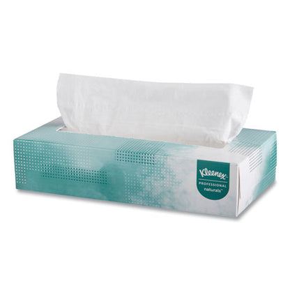 Kleenex Naturals Flat Box Facial Tissue 2 Ply 125 Sheets White (48 Pack) 21601