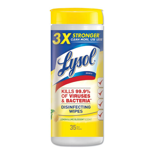 Lysol Disinfecting Wipes Lemon and Lime Blossom Scent 35 Wipes (12 Pack) 19200-81145