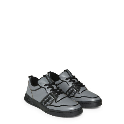 Bikkembergs Scoby Leather Basketball Steel Grey/Black Men's Shoes 202BKM0102030