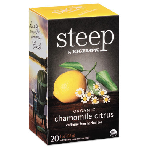 Bigelow Steep Tea Chamomile Citrus Herbal 1 oz Tea Bag (20 Count) RCB17707