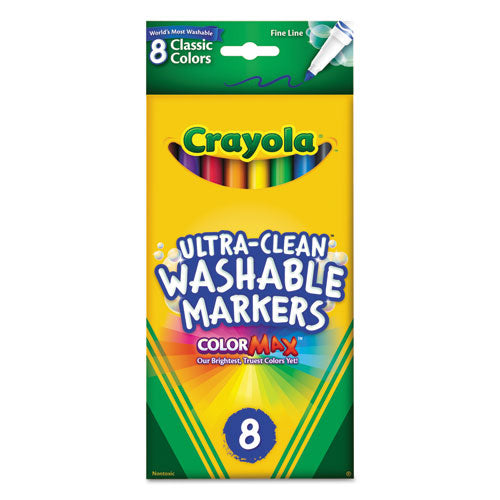 Crayola Ultra-Clean Washable Markers, Broad Bullet Tip, Assorted