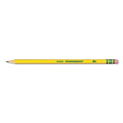 Ticonderoga Pre-Sharpened #2 HB Yellow Barrel Pencils With Eraser (12 Count) 13806