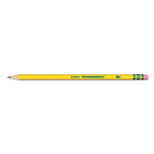Ticonderoga #2 HB Yellow Barrel Pencils With Eraser (96 Count) 13872