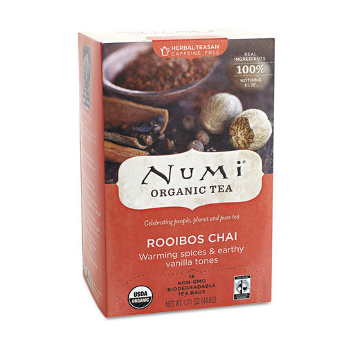 Numi Organic Teas and Teasans 1.71 oz Rooibos Chai (18 Count) 10200