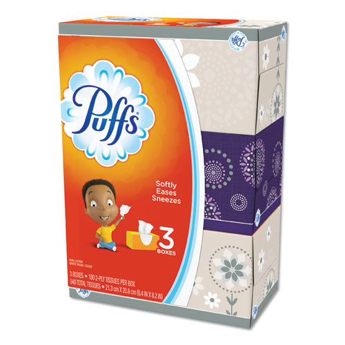 Puffs Facial Tissue 2 Ply 180 Sheets White (3 Pack) 87615EA
