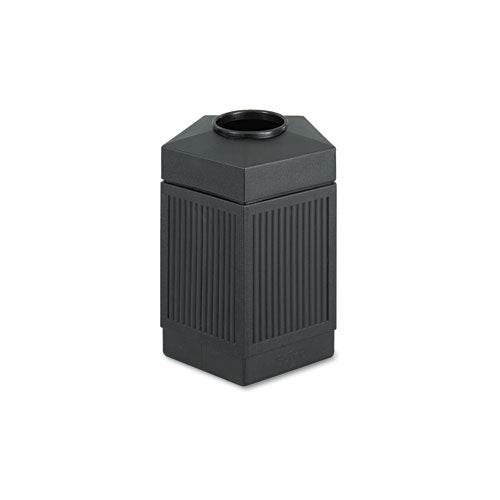 Safco At-Your-Disposal Open-Top Square Waste Receptacle, Black (38 gal)