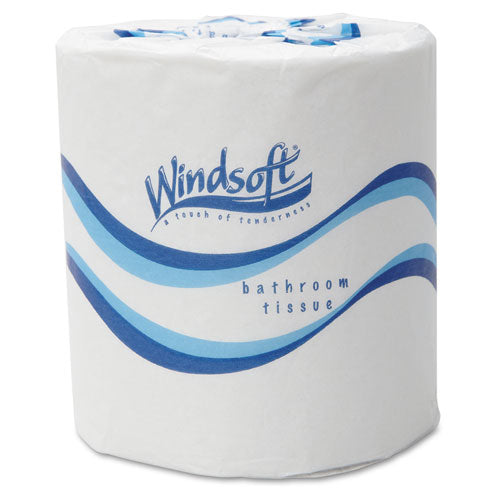 Windsoft Bath Toilet Tissue Paper 2 Ply 500 Sheets White (48 Rolls) WIN2405
