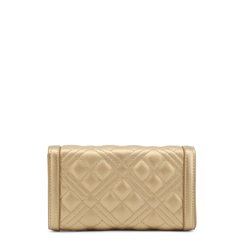 Love Moschino Lettering Logo Quilted Gold Women's Wallet JC5603PP1GLA0901