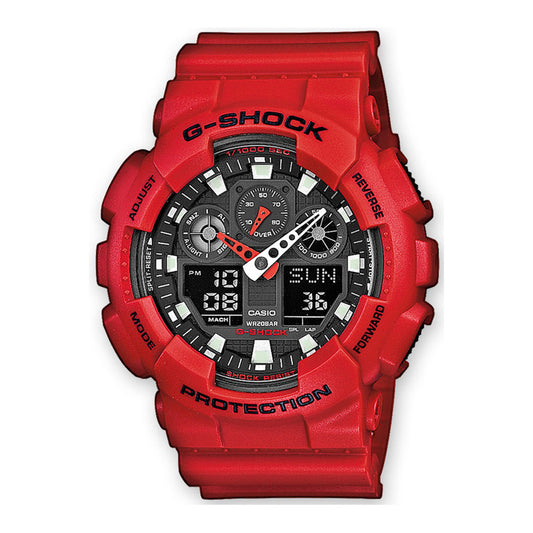 Casio G-Shock Analog-Digital Watch Red GA-100B-4AER