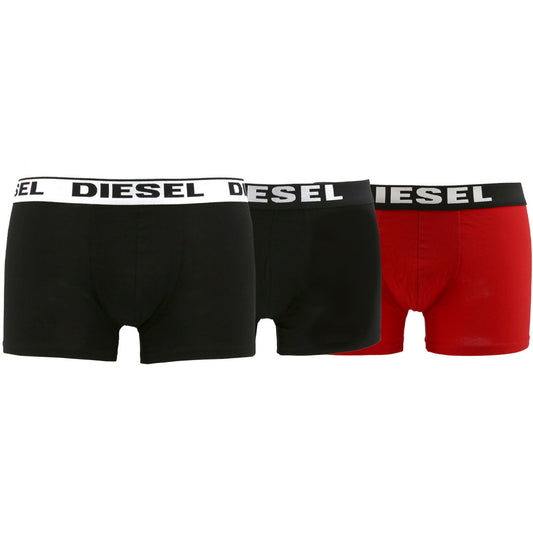 Diesel Kory 3-Pack Boxer Briefs Black/Red Men's Underwear 00CKY3RIAYCE5037