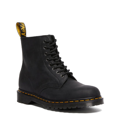 Dr. Martens 1460 Pascal Black Waxed Full Grain Leather Lace Up Boots 30666001