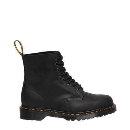 Dr. Martens 1460 Pascal Black Waxed Full Grain Leather Lace Up Boots 30666001