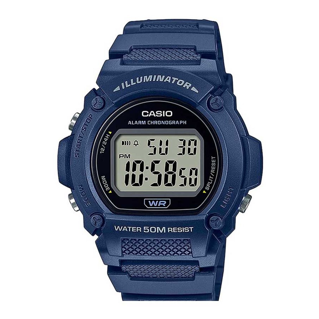 Casio Illuminator Classic Digital Watch Blue W-219H-2AVDF