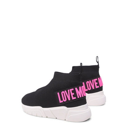 Love Moschino Heel Logo High-Top Black Women's Shoes JA15483G1GIZF00A