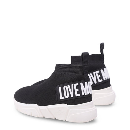 Love Moschino Heel Logo High-Top Black Women's Shoes JA15483G1GIZE000
