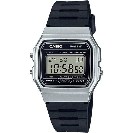 Casio Vintage Digital Watch Silver F-91WM-7AVDF