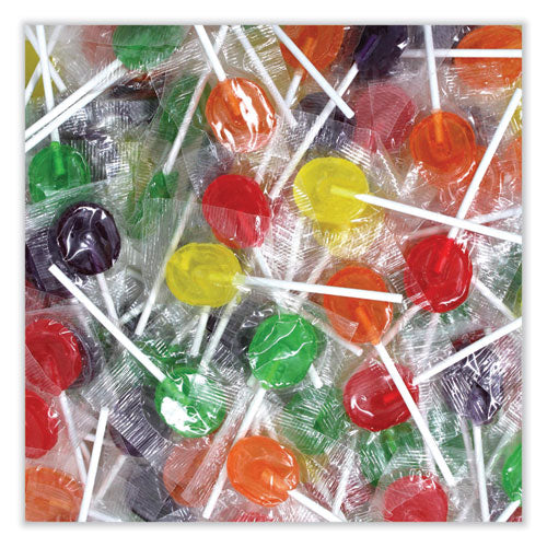 Office Snax Lick Stix Suckers, Randomly Assorted Flavors, 5 Lb Bag (OFX00654)