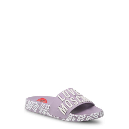 Love Moschino Logo Purple Women's Slides JA28112G1GI17651