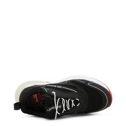 Love Moschino Super Heart Black Women's Sneakers JA15025G1GIQ300A