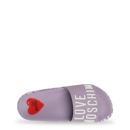 Love Moschino Logo Purple Women's Slides JA28112G1GI17651