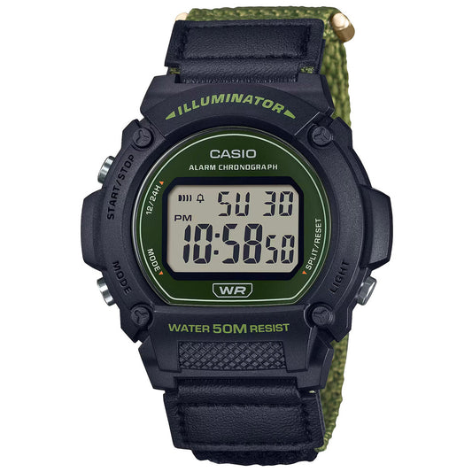 Casio Illuminator Classic Digital Watch Green W-219H-3AVDF