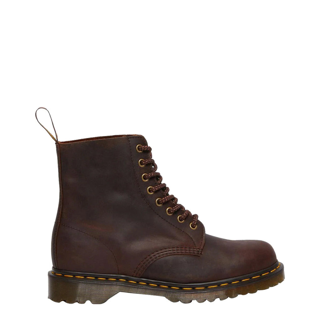 Dr. Martens 1460 Pascal Chestnut Brown Waxed Full Grain Leather Lace Up Boots 30670294