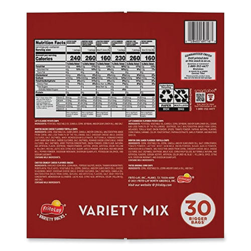 Frito-Lay Classic Variety Mix, Assorted, 30 Bags/Box (LAY70227)