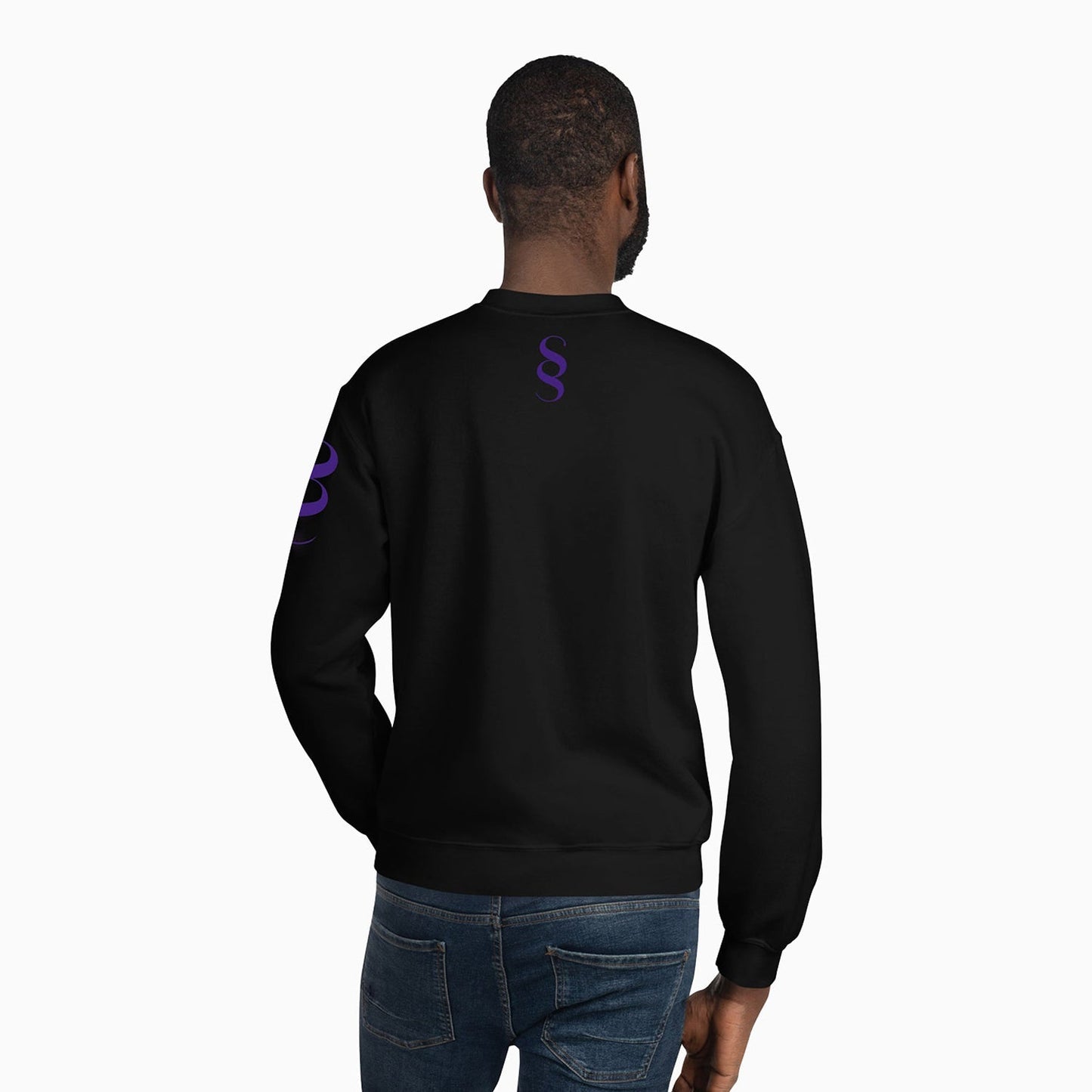 Men's Basic Printed Black Sweatshirt
