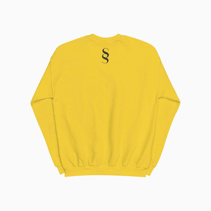 Men's Basic Printed Yellow Sweatshirt
