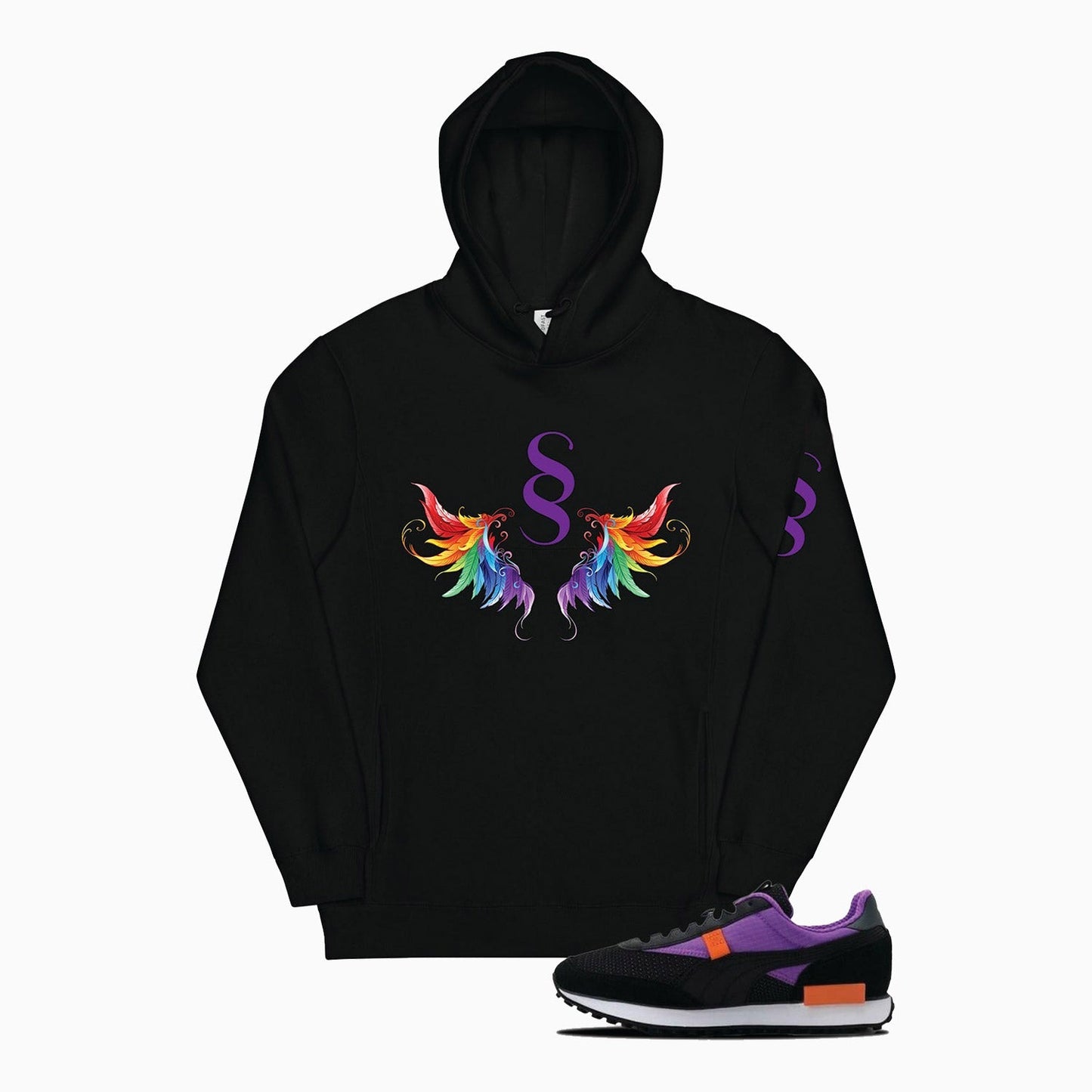 Men's Wings Graphic Pull Over Hoodie