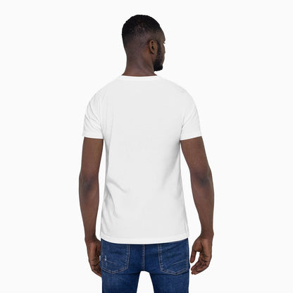 Men's Cut-Off Printed White T Shirt