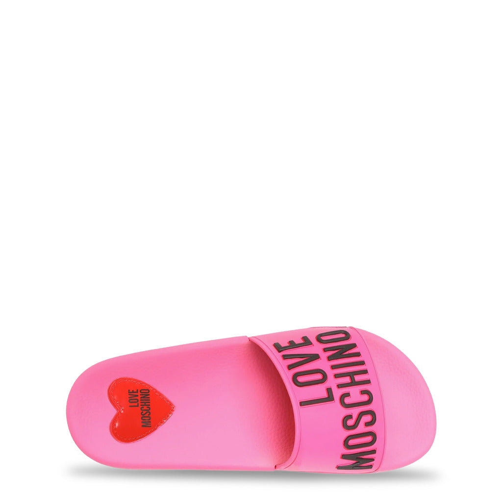 Love Moschino Logo Pink Women's Slides JA28052G1GI13604