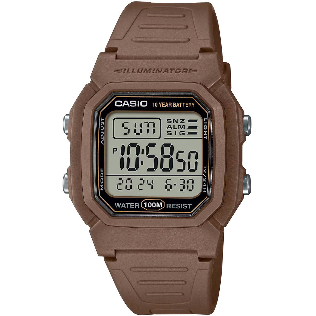 Casio Illuminator Classic Digital Watch Brown W-800H-5AVDF