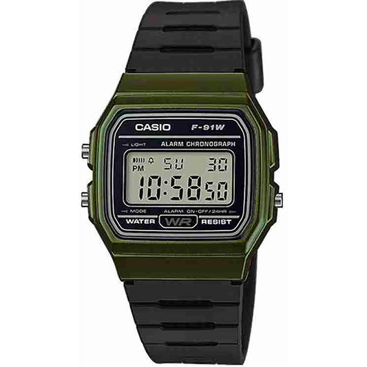 Casio Vintage Digital Watch Green F-91WM-3AVDF