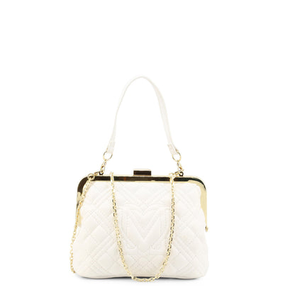 Love Moschino Shiny Quilted White Women's Mini Clutch Bag JC4011PP1GLA0120