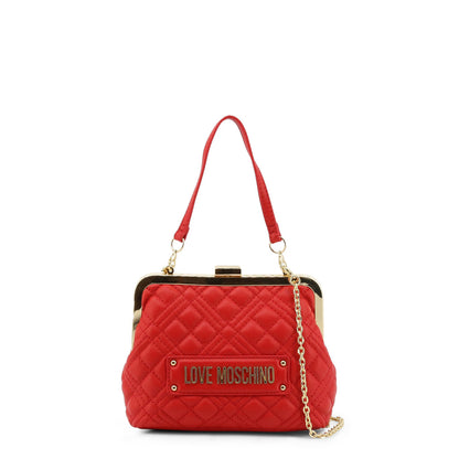 Love Moschino Shiny Quilted Mini Red Women's Clutch Bag JC4011PP1GLA0500