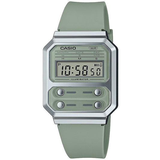 Casio Vintage Women's Green Digital Watch A100WE