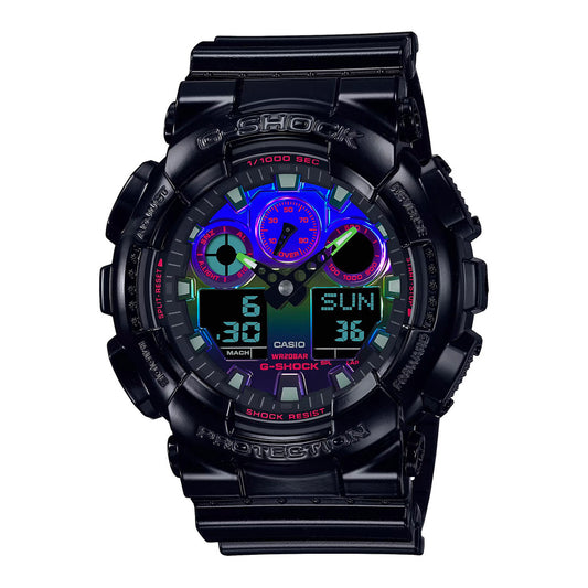 Casio G-Shock Analog-Digital Watch Black GA-100RGB-1AER