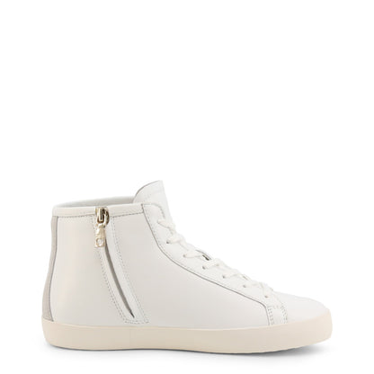 Love Moschino High Top White Leather Women's Shoes JA15412G1EI4410A