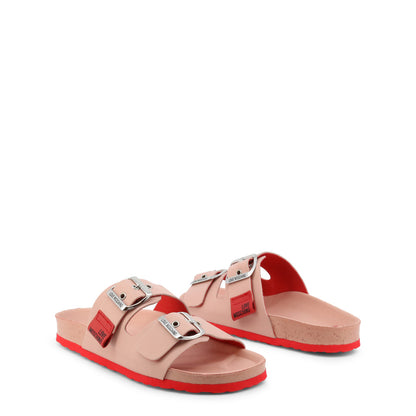 Love Moschino Pink Leather Women's Sandals JA28103G1EIAZ609