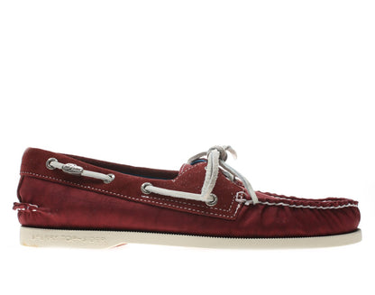 Sperry Top Sider Authentic Original Red Nylon/Suede Men's Boat Shoes 0537126