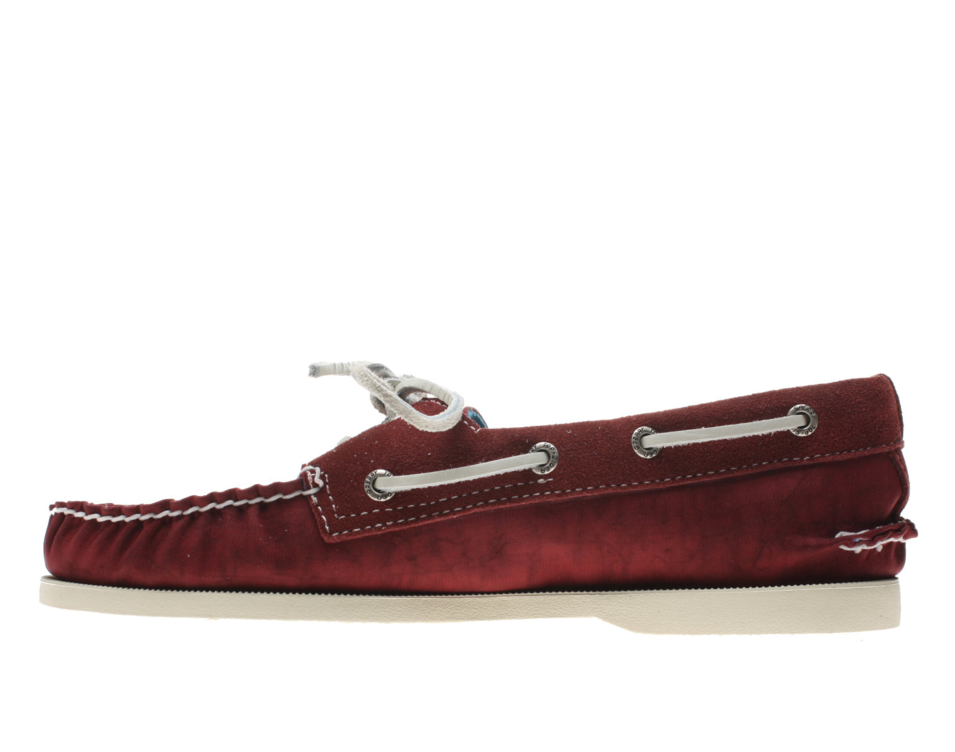 Sperry Top Sider Authentic Original Red Nylon/Suede Men's Boat Shoes 0537126