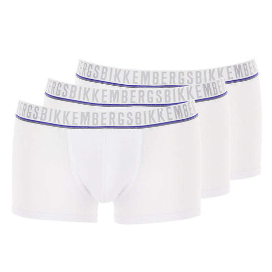 Bikkembergs 3-Pack Boxer Briefs White Men's Underwear 100VBKT042861100