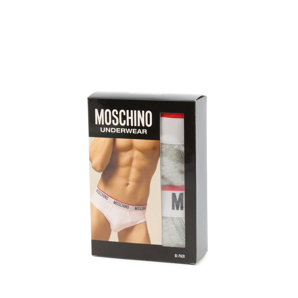 Moschino Logo Band 2-Pack Briefs Light Grey Men's Underwear A473881190489