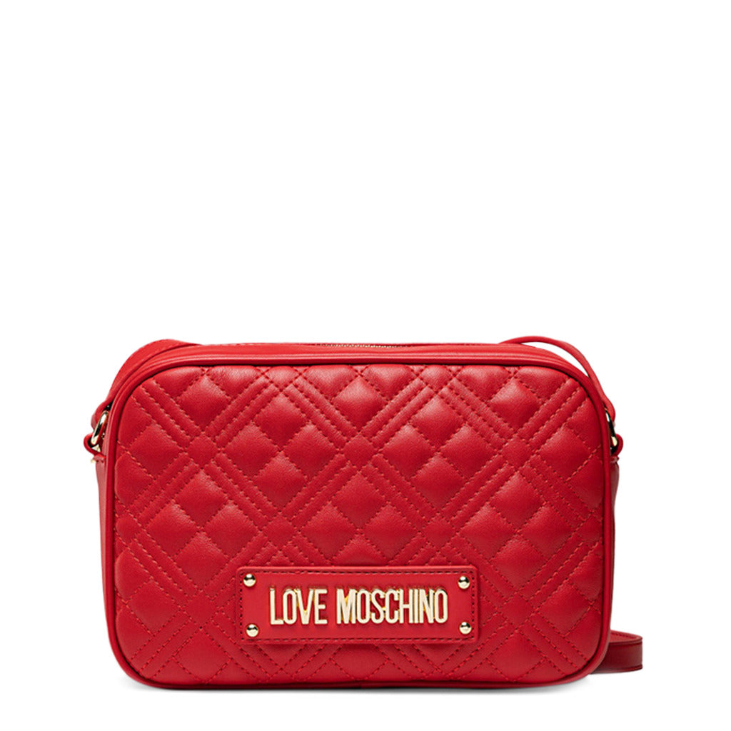 Love Moschino Lettering Logo Quilted Red Women's Crossbody Bag JC4010PP1ELA0500