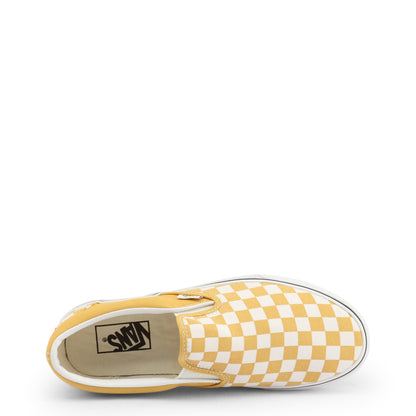 Vans Classic Slip-On Checkerboard Ochre/True White Men's Shoes VN0A38F7QCP