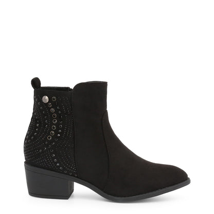 Xti Pointed Toe Black Women's Ankle Boots 04860601