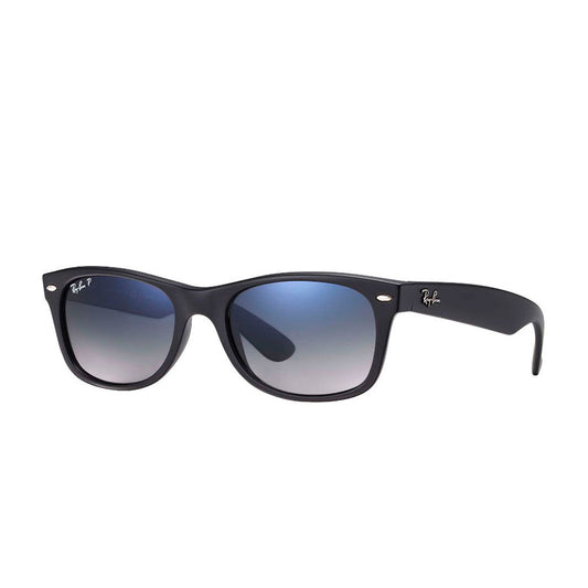 Ray-Ban New Wayfarer Classic Black/Blue Polarized Sunglasses RB2132-601S78 55-18